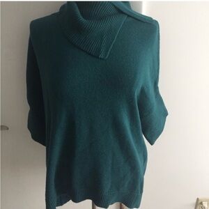 CAbi Teal Cowl Neck Sweater